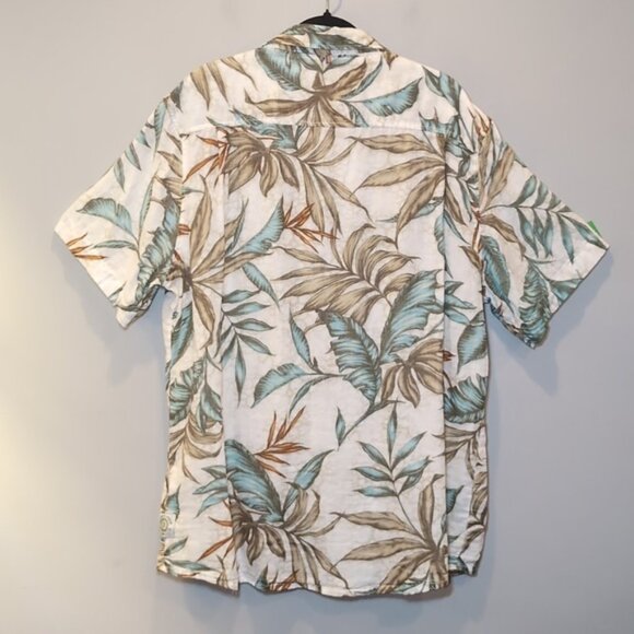 Margaritaville Hawaiian Camp Shirt Short Sleeve Tropical Floral BBQ Beach Resort - Picture 8 of 11